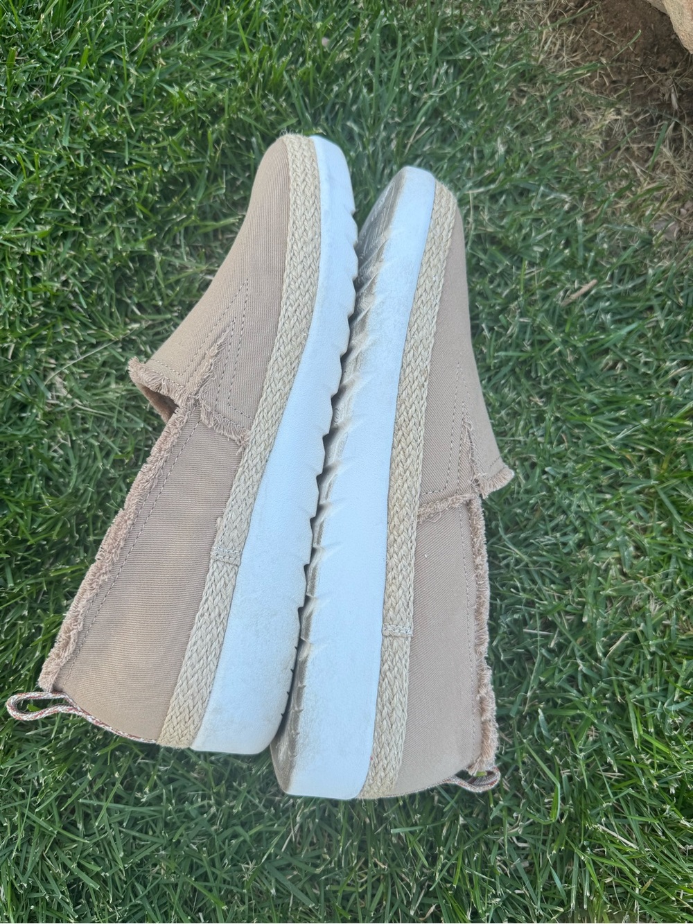 BOBS from Skechers Tan Canvas Slip-On Espadrille Sneakers - Picture 4 of 8
